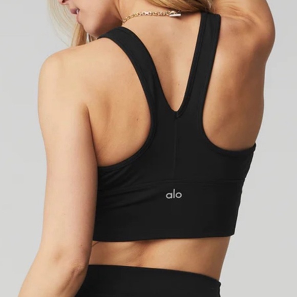 ALO Yoga Black Wild Thing Sports Bra Large - Picture 2 of 9
